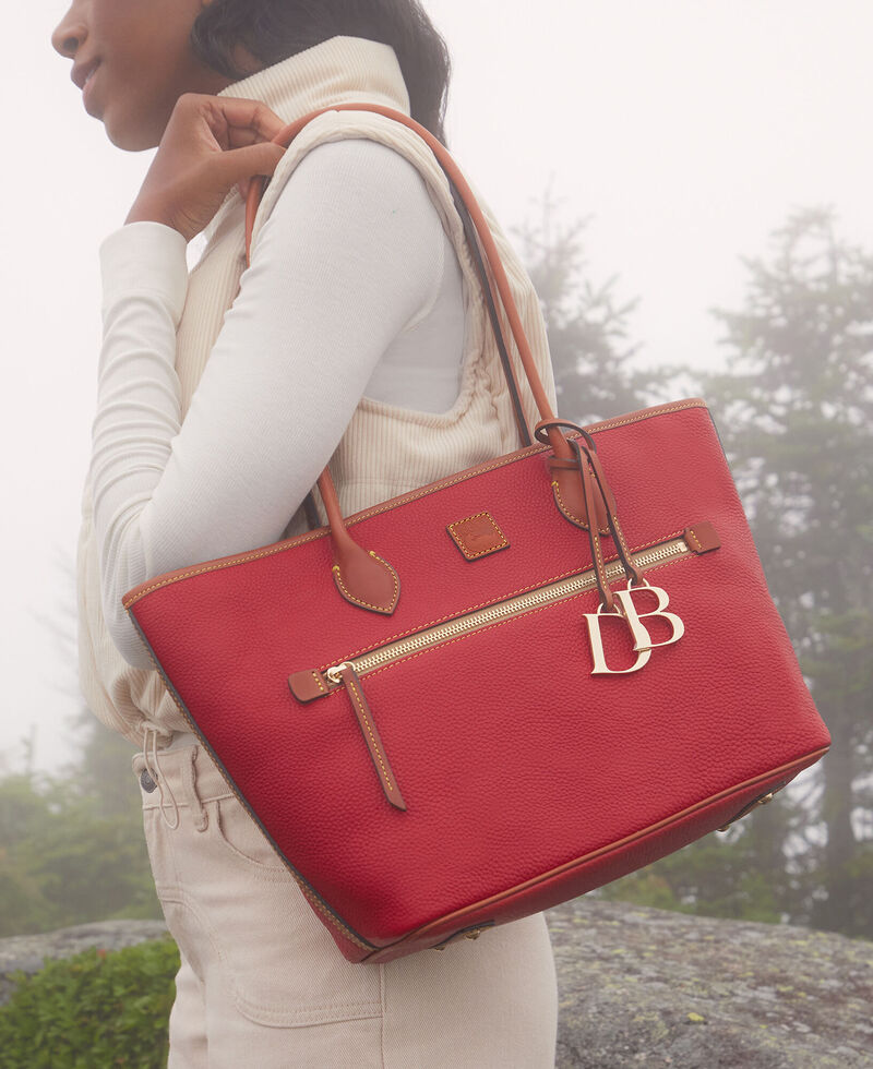 Dooney Pebble Grain Tote Taupe ID-XVIHC4Tn
