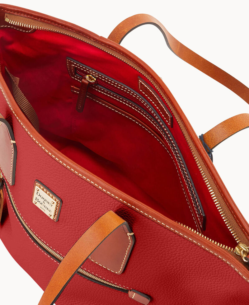Dooney Pebble Grain Small Tote Red ID-YO9mEjS1