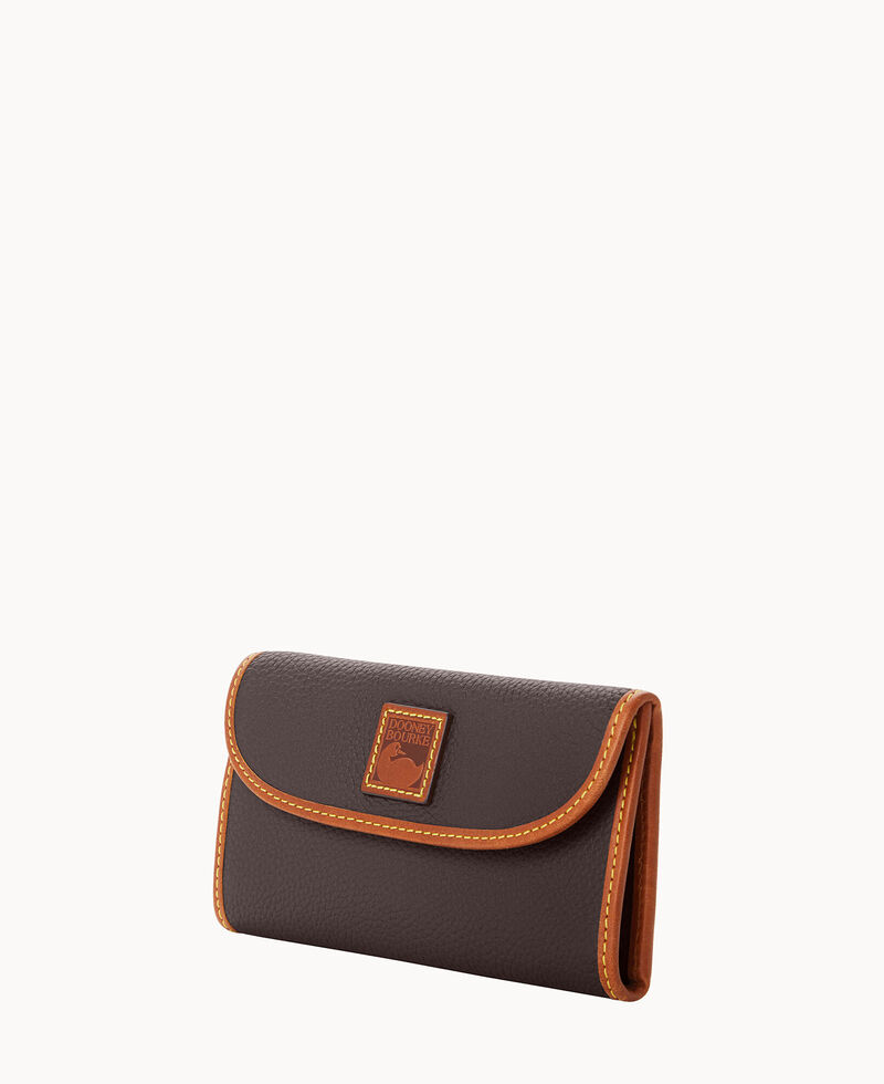 Dooney Pebble Grain Continental Clutch Brown Tmoro ID-YlAd5izC