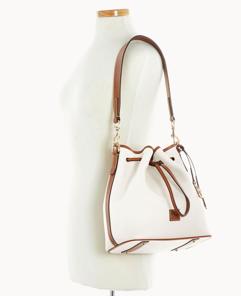 Dooney Pebble Grain Drawstring White ID-dnjtWF8O