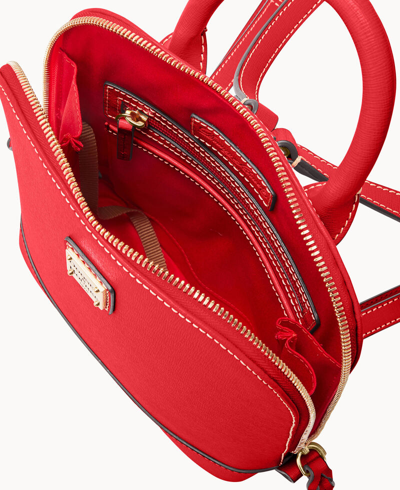 Dooney Saffiano Small Zip Pod Backpack Tomato ID-gEAl1tdQ