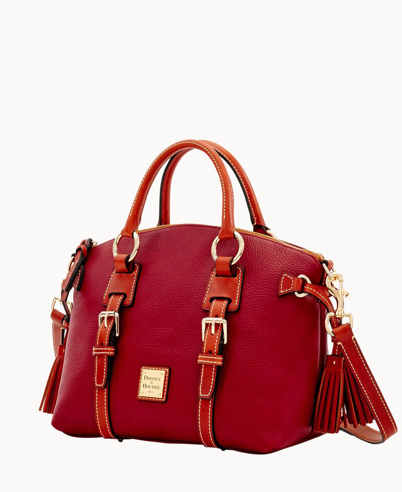 Dooney Pebble Grain Bristol Satchel Wine ID-gzjDTN3g