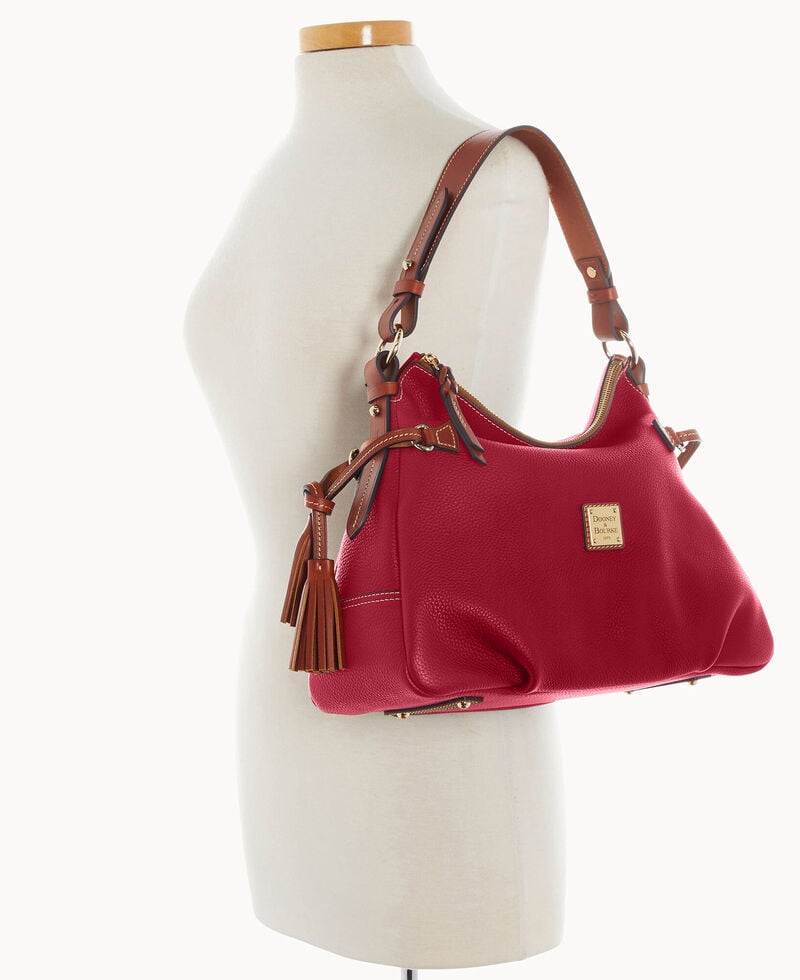 Dooney Pebble Grain Hobo Wine ID-i2JkJ92e