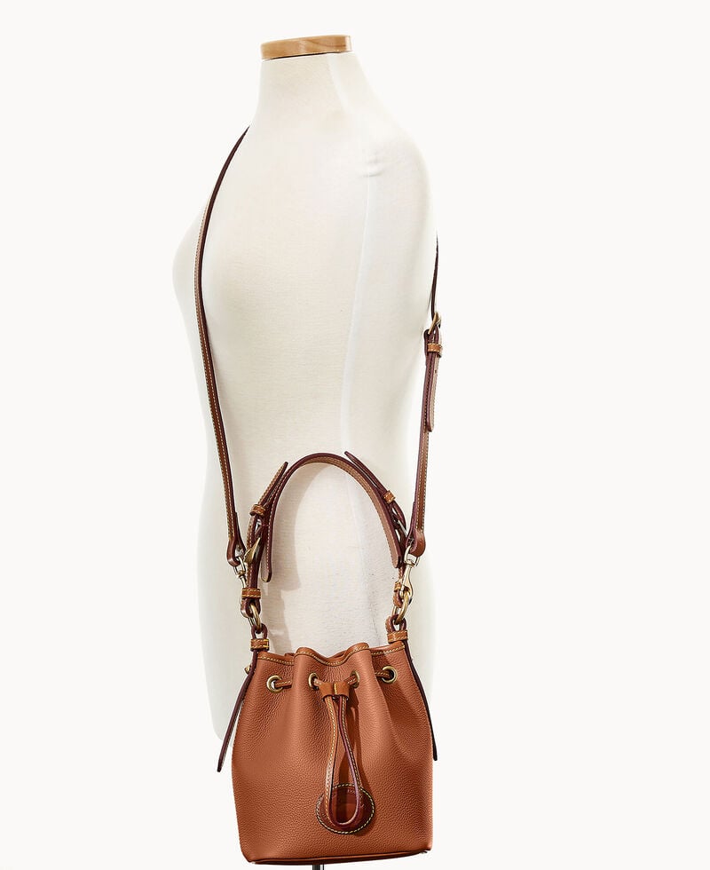 Dooney All Weather Leather 3.0 Mini Drawstring 17 Caramel ID-iQZnVMNx