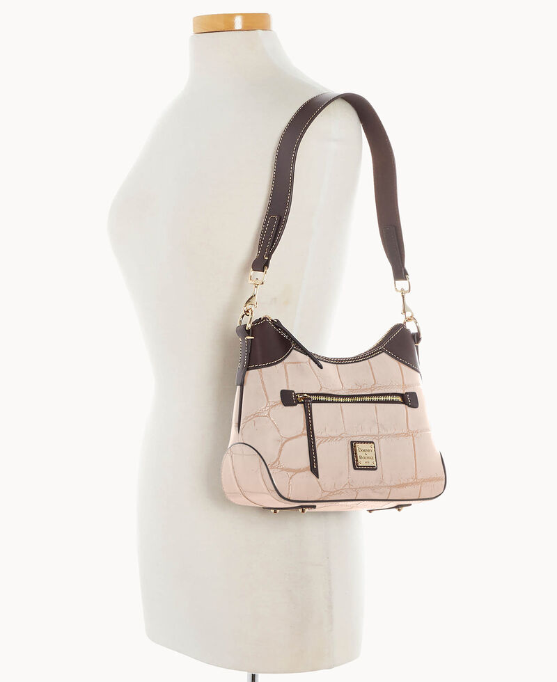 Dooney Denison Small Hobo Taupe ID-j059o7lf