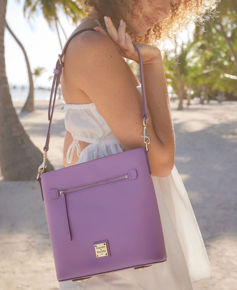 Dooney Saffiano Zip Crossbody Coral ID-l8raniFg