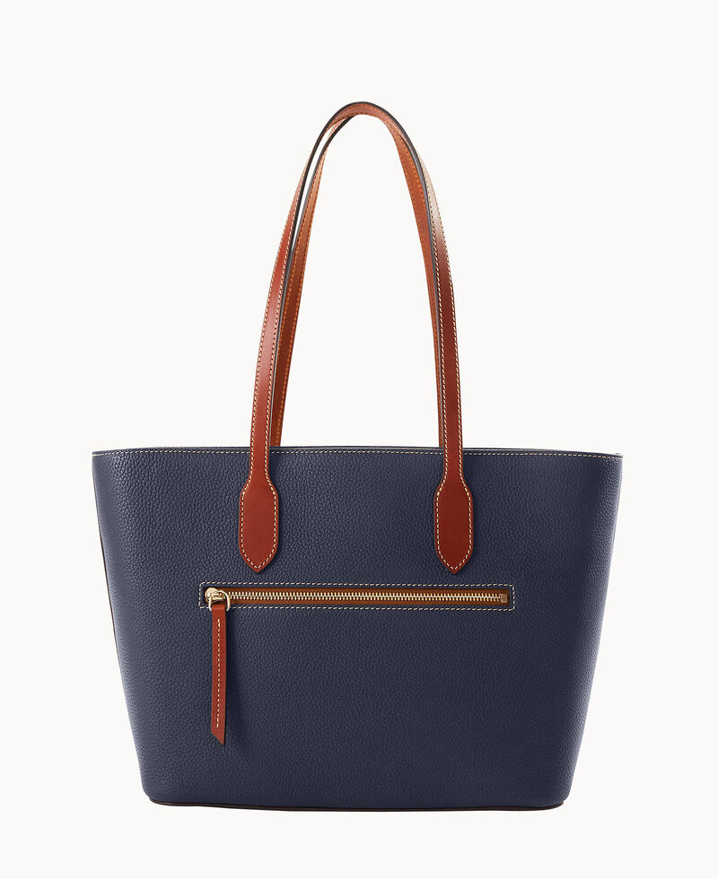 Dooney Pebble Grain Tote With Medium Wristlet Midnight Blue ID-lNINnLu5
