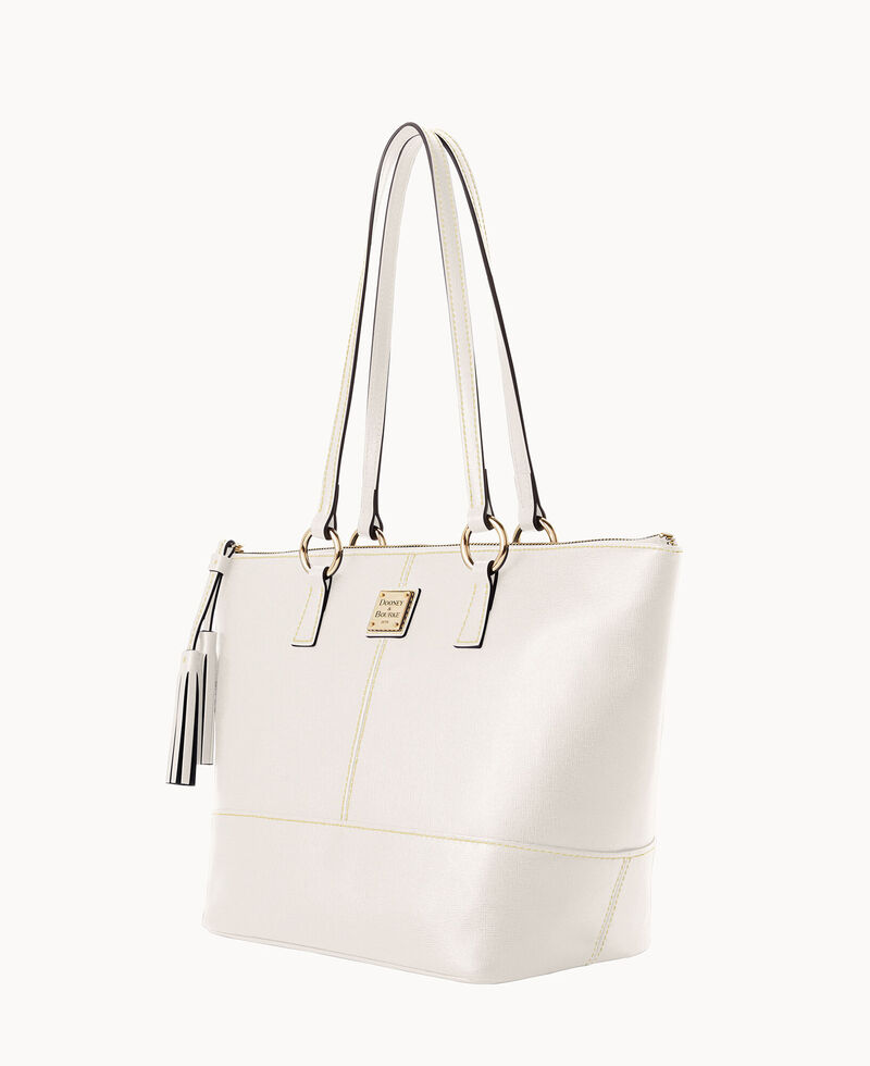 Dooney Saffiano Small Tobi Tote Ecru ID-mTG22WVA