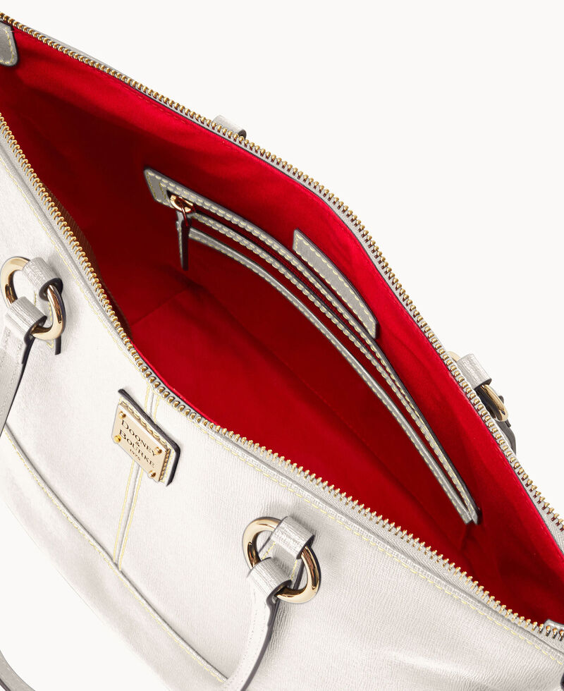 Dooney Saffiano Small Tobi Tote Ecru ID-mTG22WVA