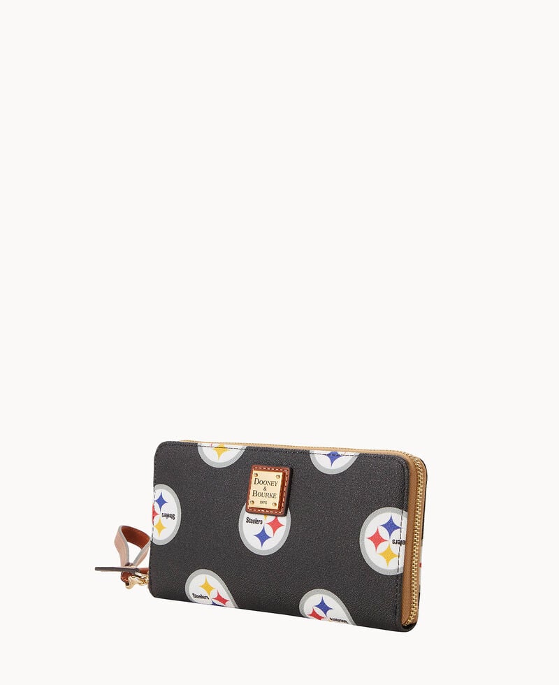 Dooney NFL Steelers Large Zip Around Wristlet Steelers ID-oKaJUrpJ