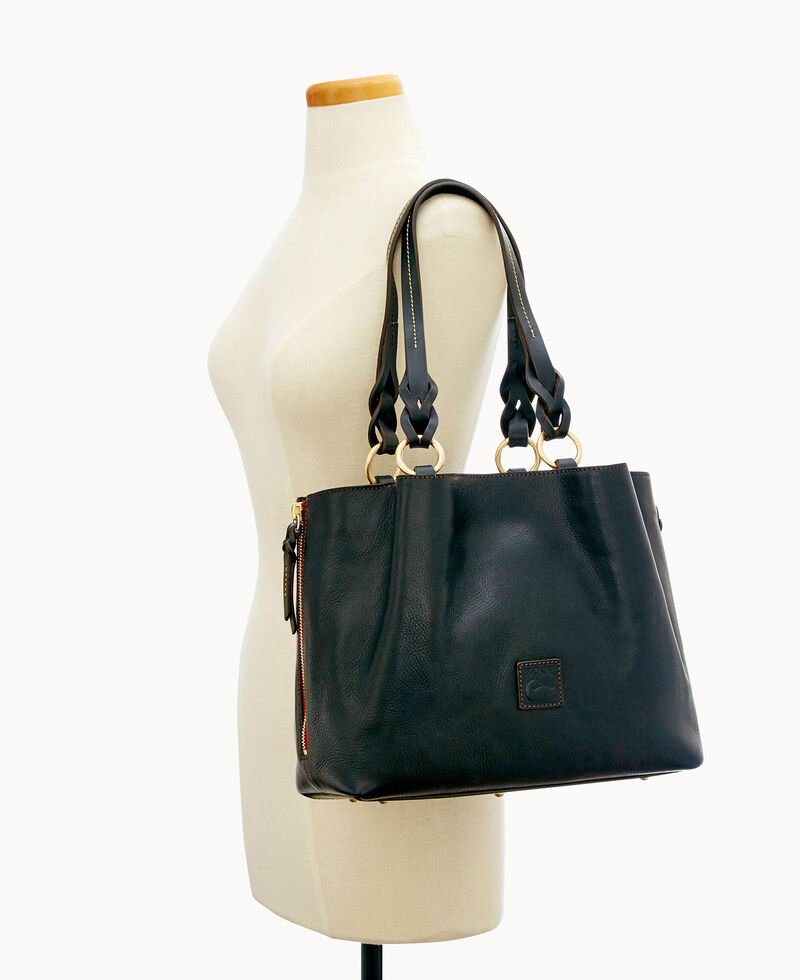Dooney Florentine Large Zip Barlow Black Black ID-uJAGeP3T