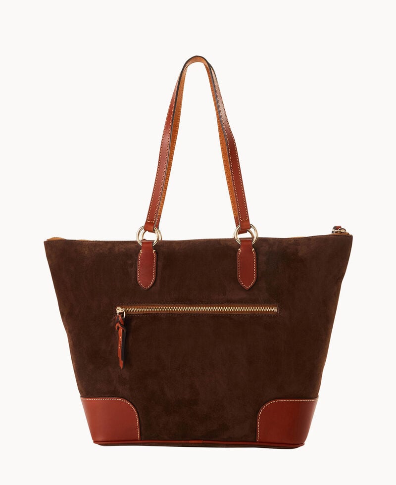 Dooney Suede Career Tote Brown Tmoro ID-vs3hplAp
