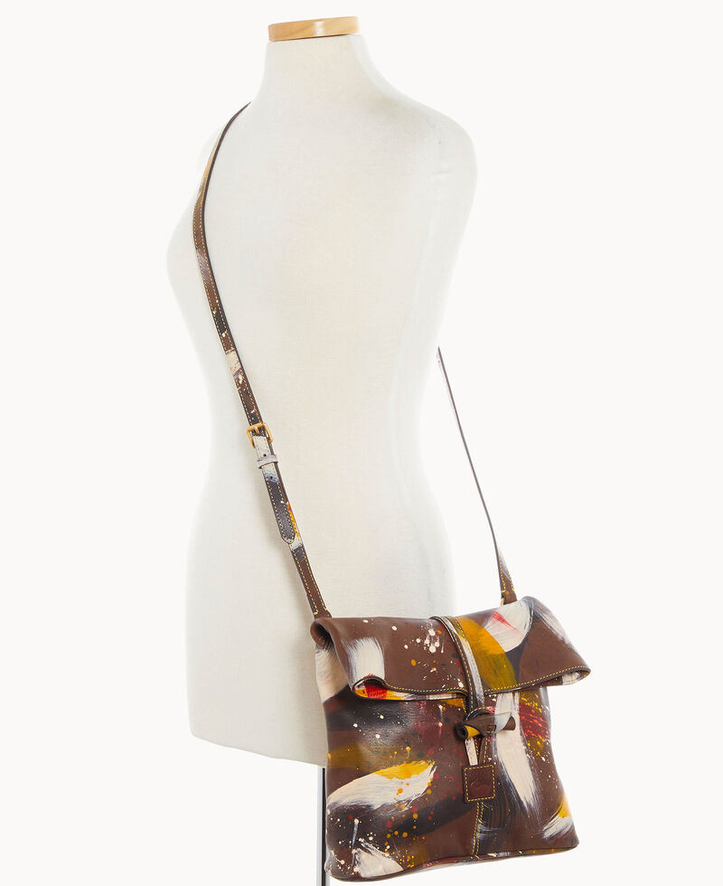 Dooney Florentine Dipinta Medium Toggle Crossbody Brown Tmoro ID-vzteZRLu
