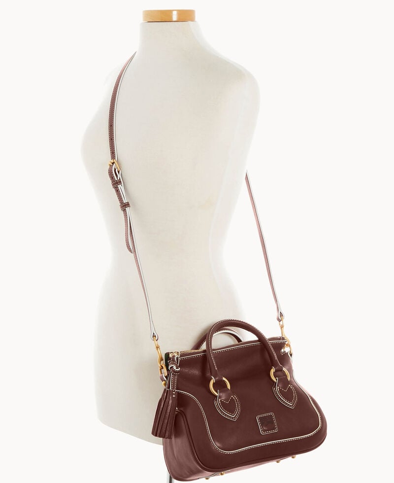 Dooney Florentine Small Satchel Chestnut ID-w8KQFsv5