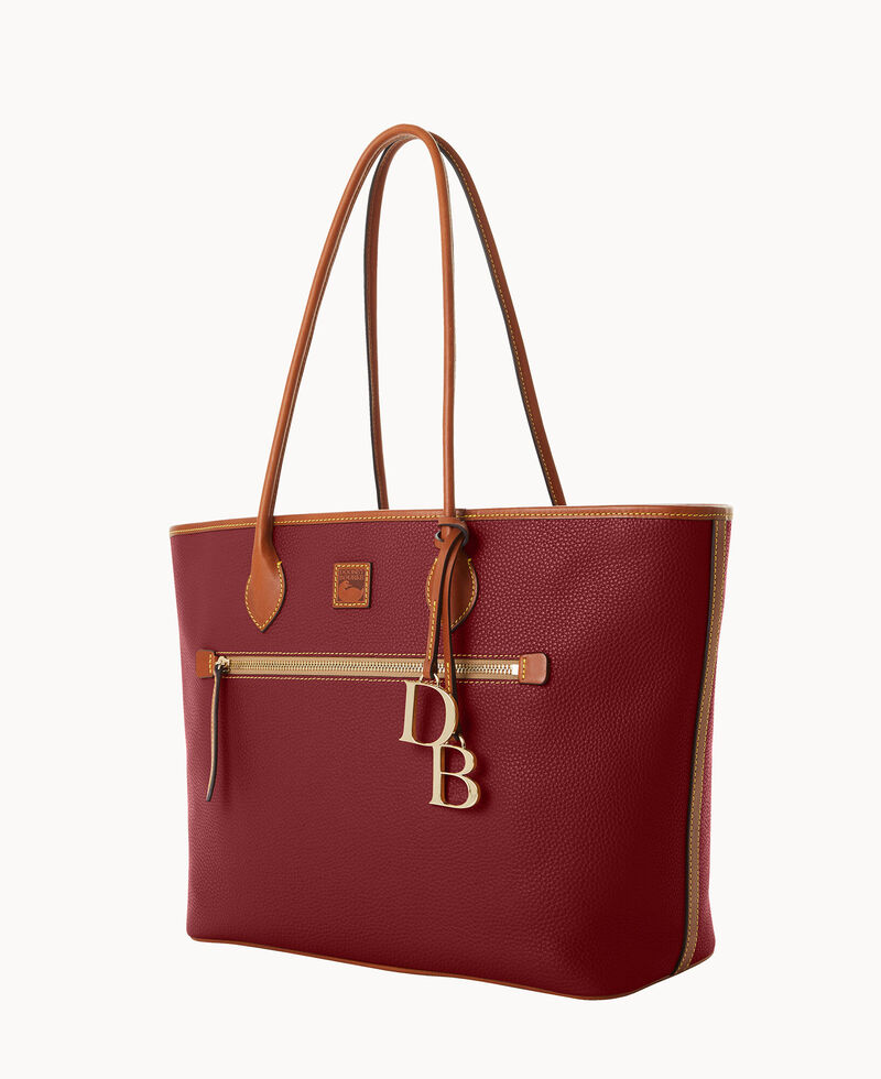 Dooney Pebble Grain Large Tote Wine ID-wVceulzS