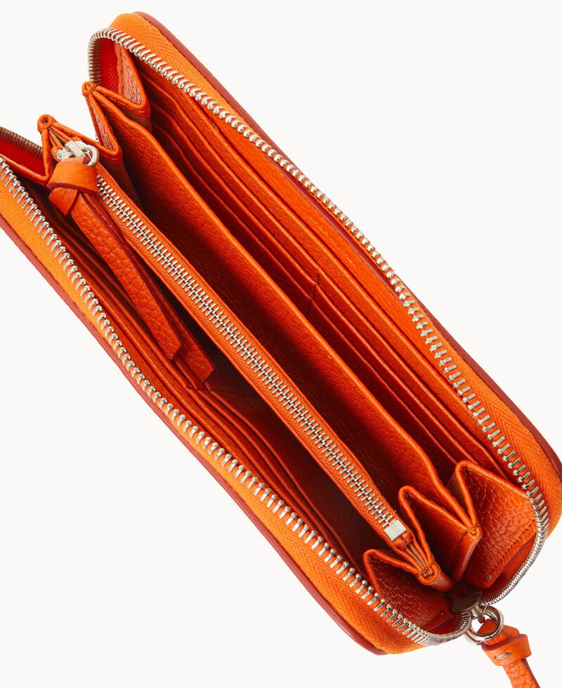 Dooney Henrys Medium Zip Around Wristlet Orange ID-wkbRZhCz
