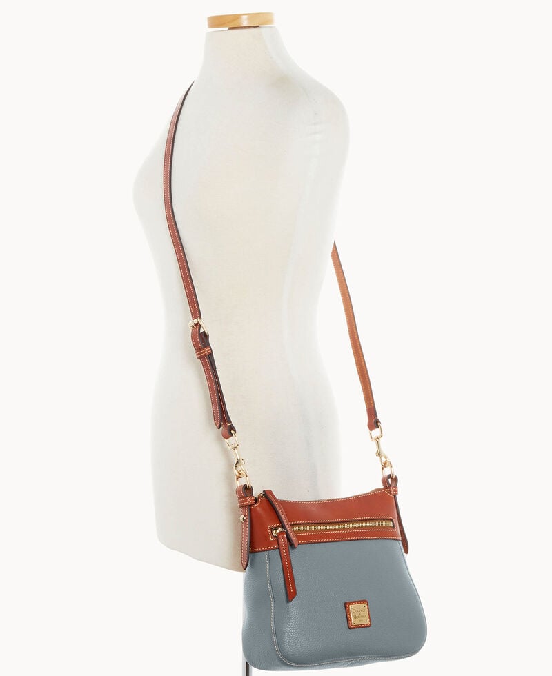Dooney Pebble Grain Crossbody 25 Slate ID-xHADgEet
