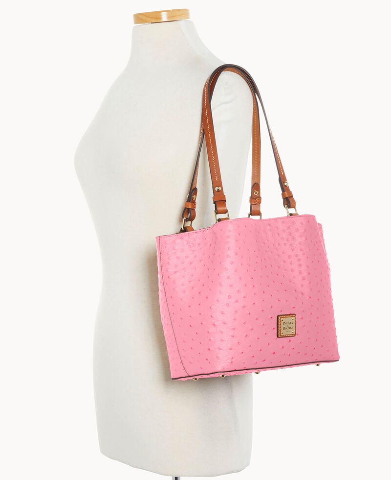 Dooney Ostrich Small Flynn Hot Pink ID-z8oBzydy